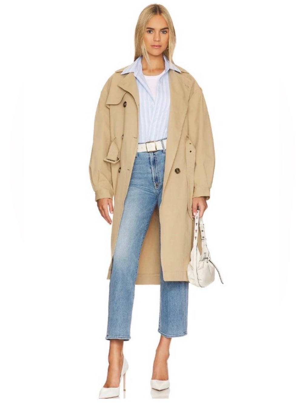 Mother The Rambler Preppy High Waisted Zip Ankle Jeans in Country Line Wash 26 - Picture 3 of 16